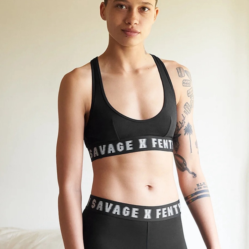 Savage X Fenty M Black Forever Savage Scoop Neck Bralette